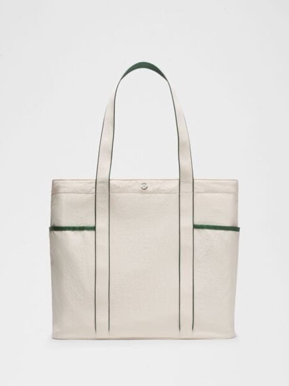 NWT Lululemon Daily Multi-Pocket Tote Bag 20L in Natural Ivory and Ivy Green